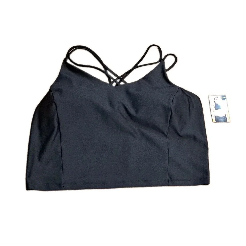 Avia NWT Misses Black Shine Sports Bra XXXL(22)